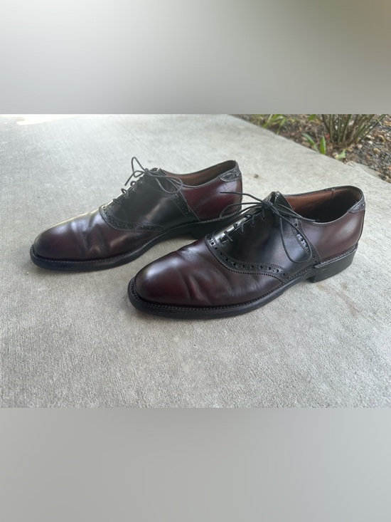 Allen Edmonds Polo Oxford Shoes 9.5B Oxblood /Black Dress Shoes Made in The USA main image 4